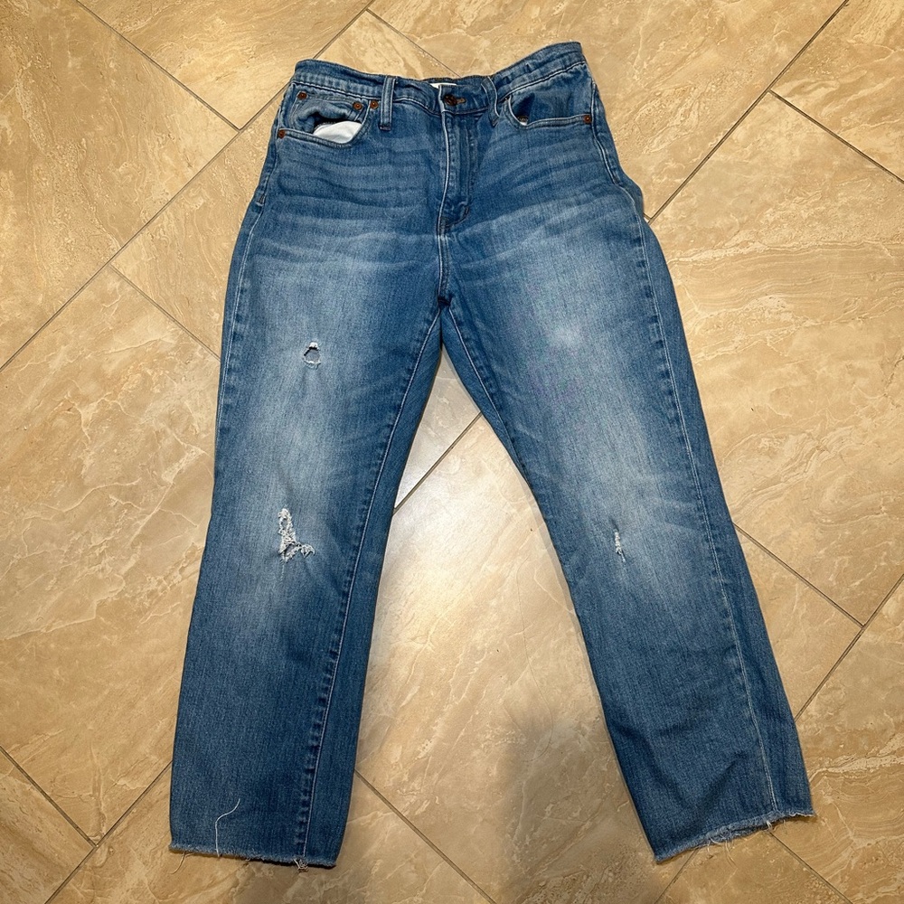 Madewell cropped boy jeans